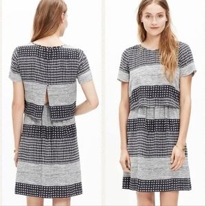 Madewell silk black and white dress